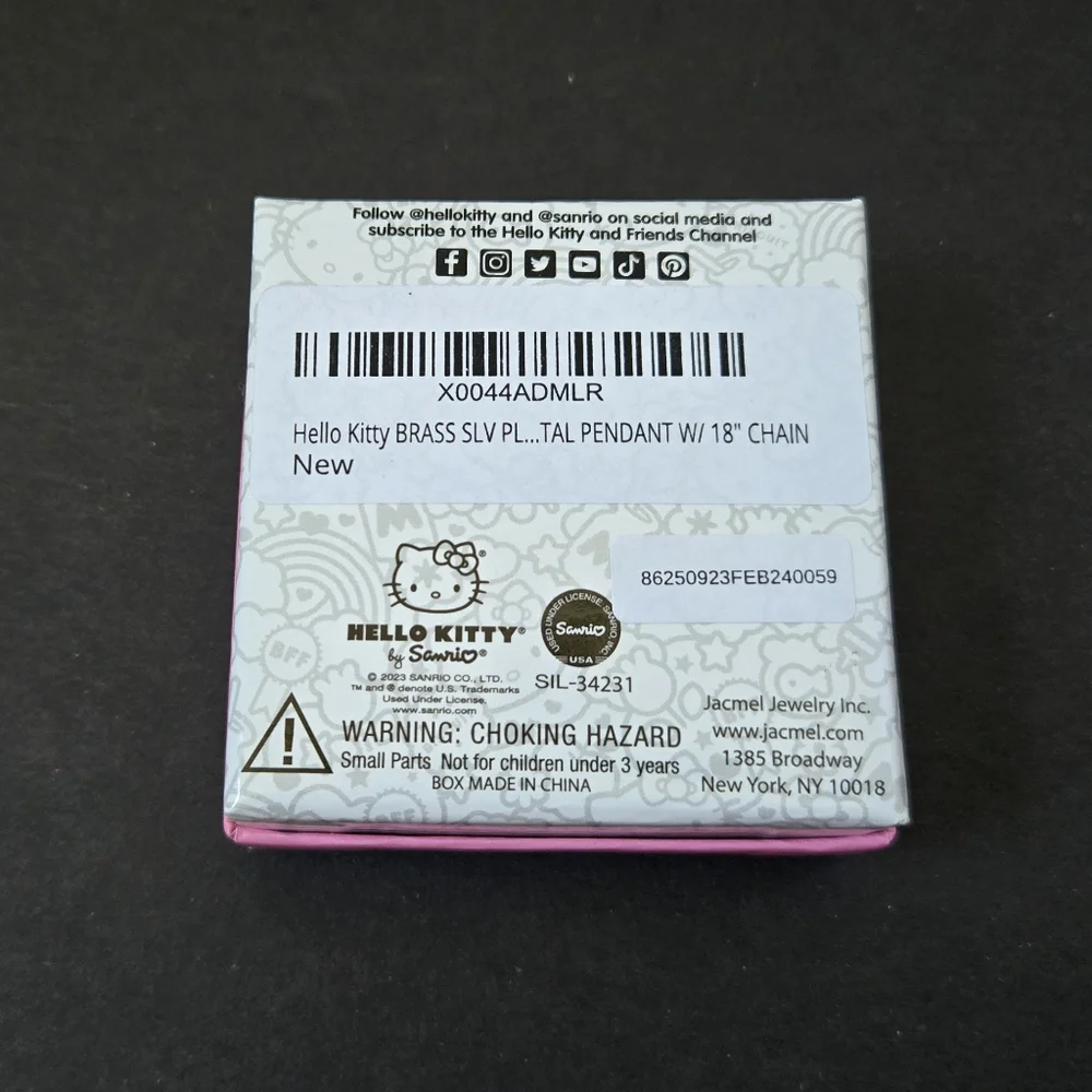 Hello Kitty Sanrio Pendant with Chain